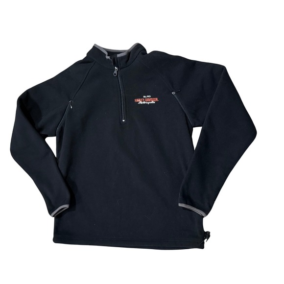 Harley Davidson Motorcycle Fleece Jacket 1/4 Zip 